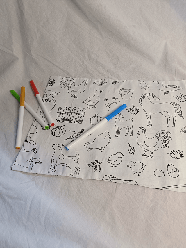 Set de table à colorier
