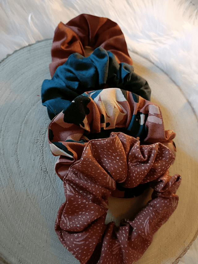 Chouchou Scrunchie en gaze de coton