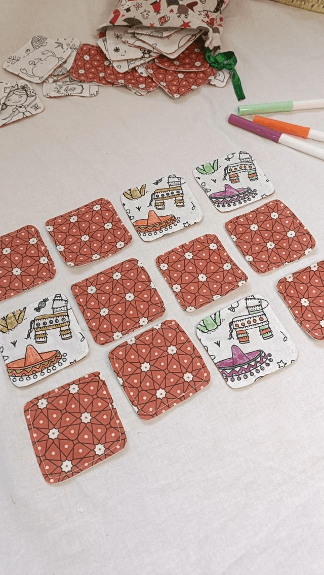 Jeu de mémory à colorier 