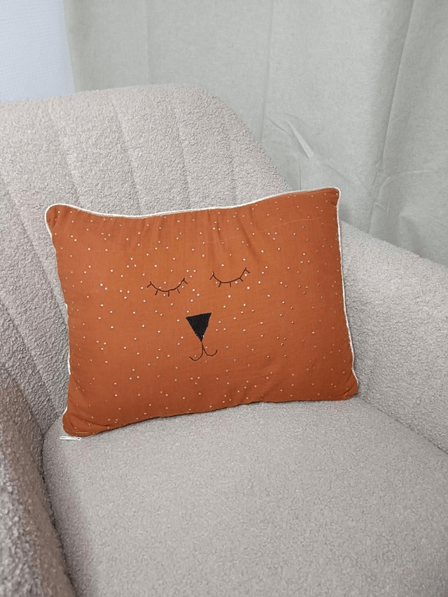 Coussin Terracotta brodé