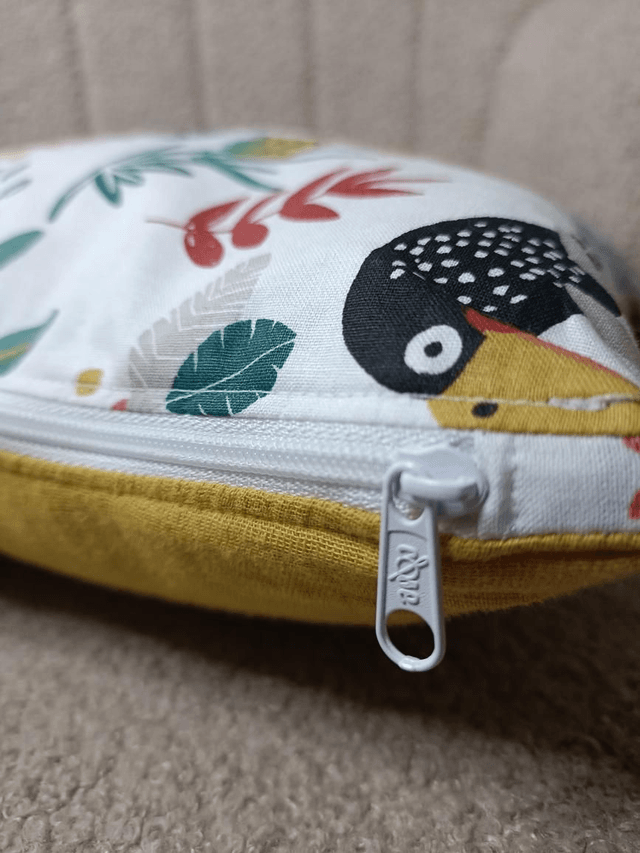 Coussin jungle moutarde 