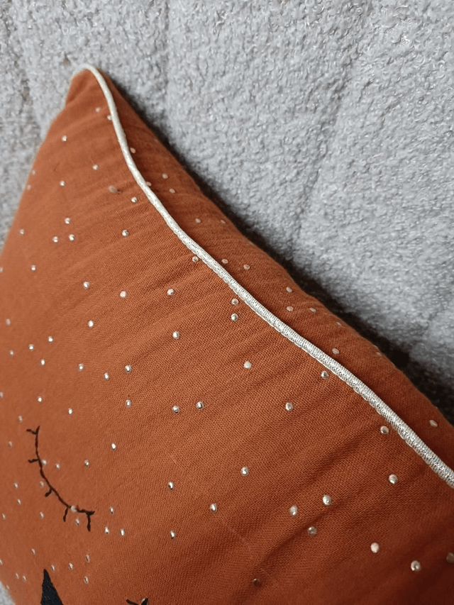 Coussin Terracotta brodé